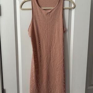 A New Day Women's Neutral Beige Sleeveless Ribbed Midi Dress Size XS
